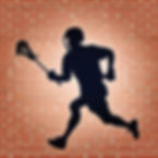 a clip art lacrosse player silhouette wearing #24 running in front of a brick wall .jpg