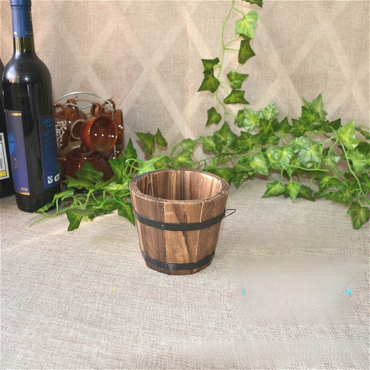 Thumbnail: Solid Wood Carbonized Flower Pot