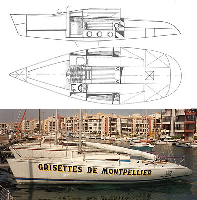 Prototyoe de voilier réalisé par l'architecte Luc Breguiboul