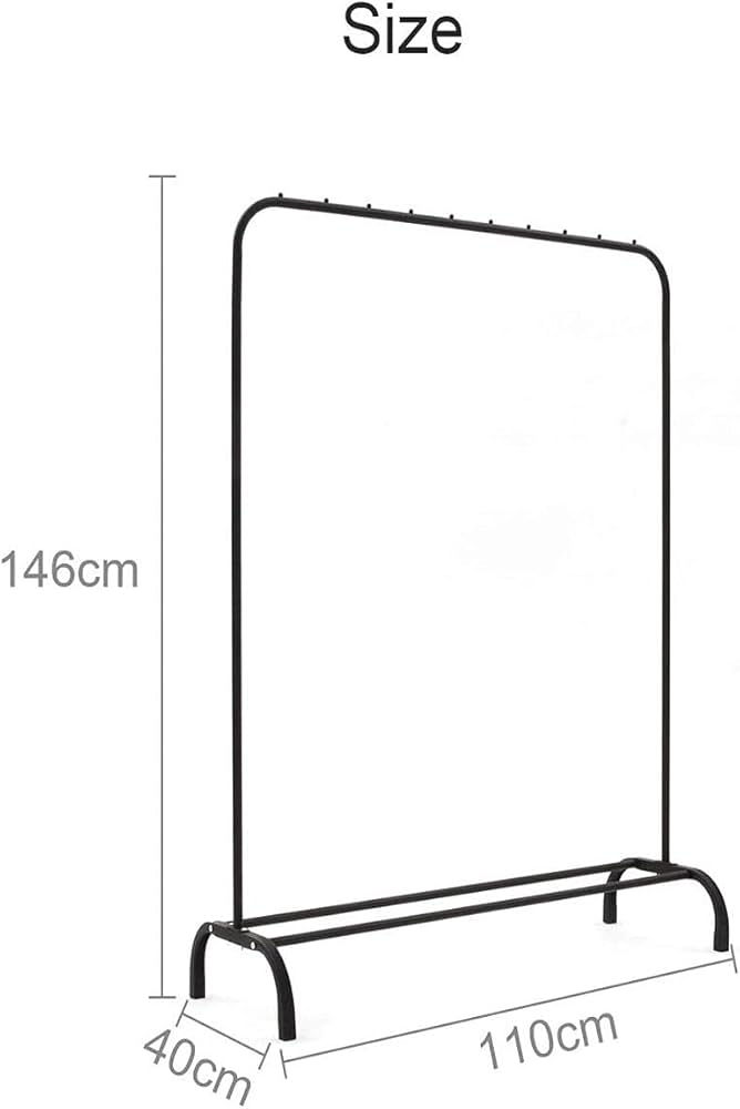 Thumbnail: Metal Clothing Garment Rack with Bottom Shoes Shelf Stand Free Heavy Duty