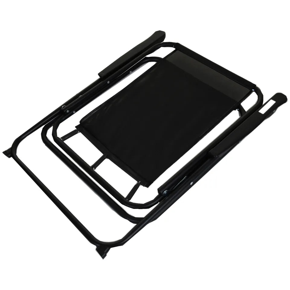 Thumbnail: Garden Patio Furniture Set Outdoor 6PC Black 4 Seat Round Table Chairs & Parasol