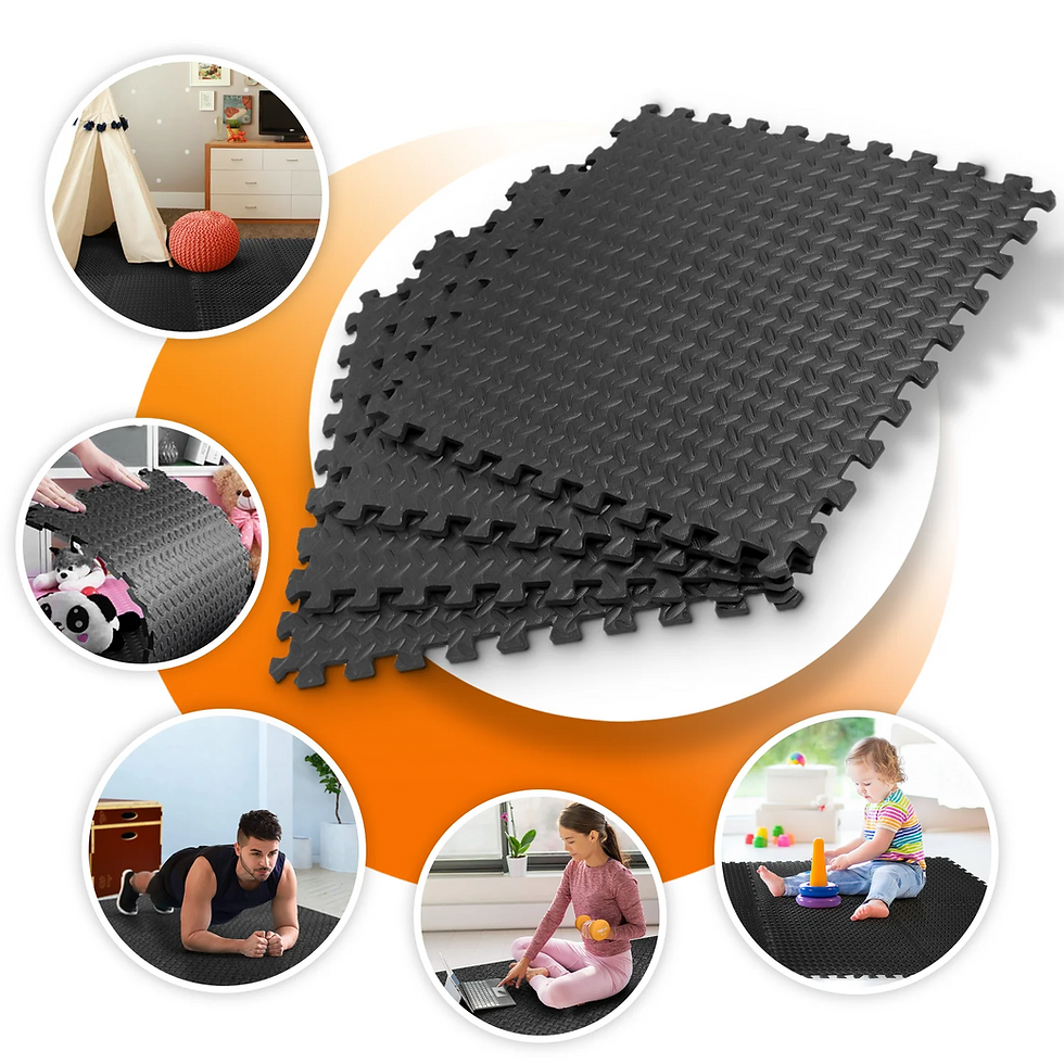 Thumbnail: EXTRA THICK GYM FLOORING INTERLOCKING FLOOR MATS EVA SOFT FOAM MAT YOGA TILES UK