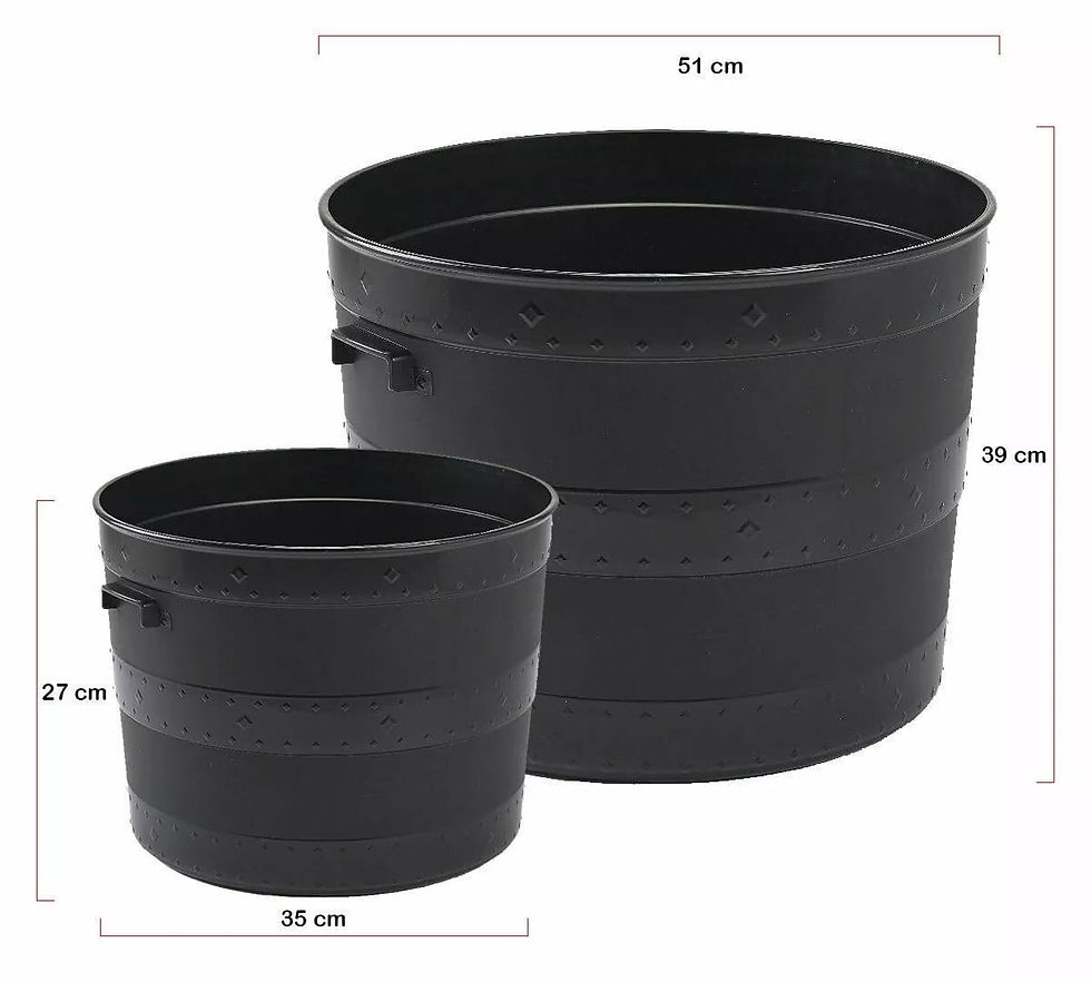 Thumbnail: Plastic Plant Planter Barrel Tub Garden Patio Flower Pot Outdoor Indoor Garden