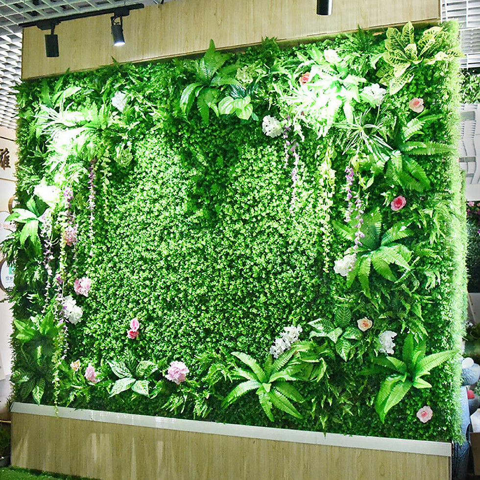 Thumbnail: Artificial Plant Fence Greenery Wall Hedge Grass Mat Foliage Screen Panels UK