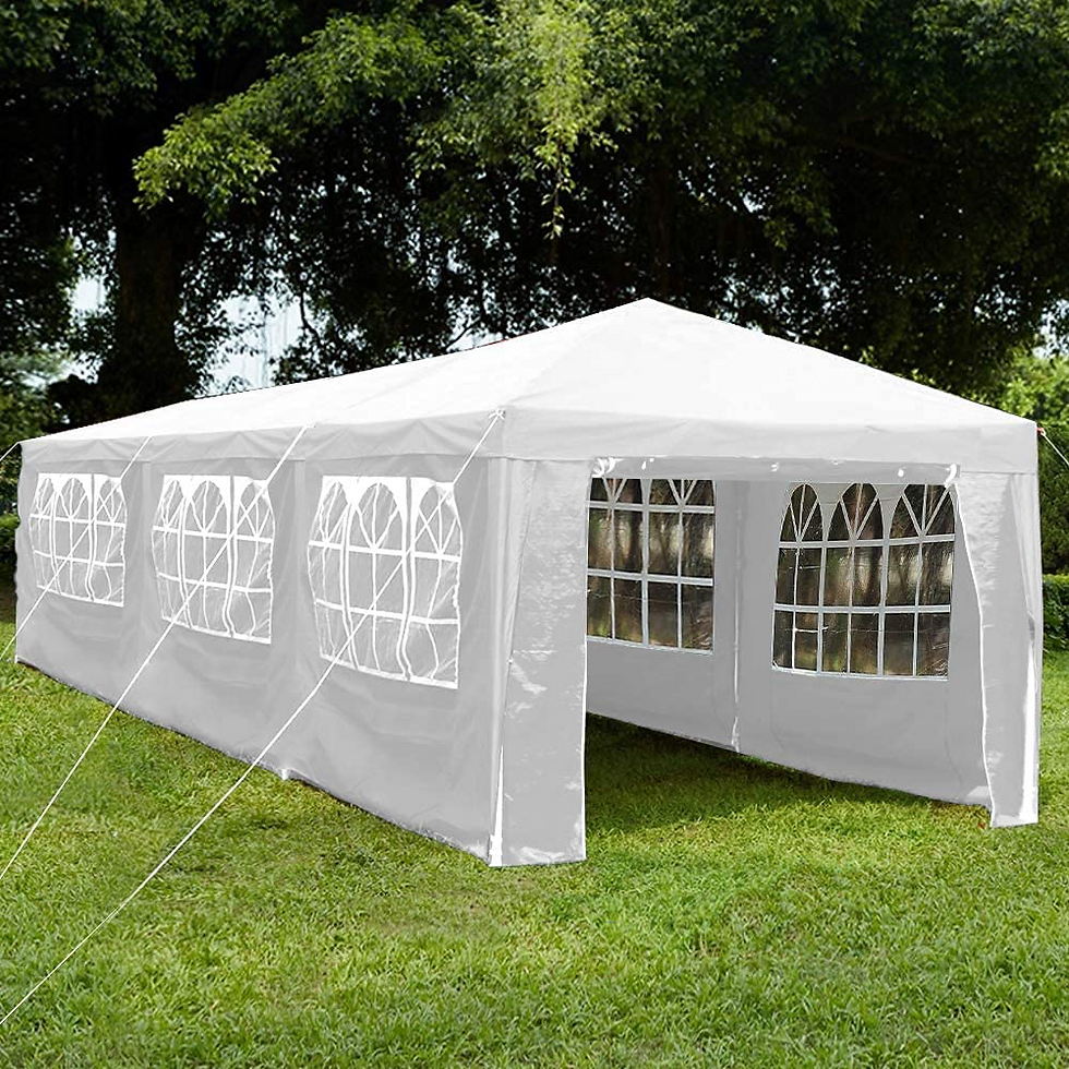 Thumbnail: 3x9m Garden Gazebo With Side Panels