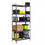 Thumbnail: 5 Tier Metal Wire Shelving Unit Storage Rack - 1000kg Load Weight, Black