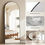 Thumbnail: Large Arch Mirror Full Length, Big Arched Metal Standing Full Body Floor Mirror 