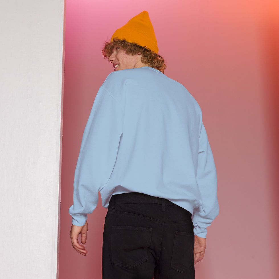 Thumbnail: Cozy Peace Love Sweatshirt - Embrace warmth and positivity with this stylish attire in blue