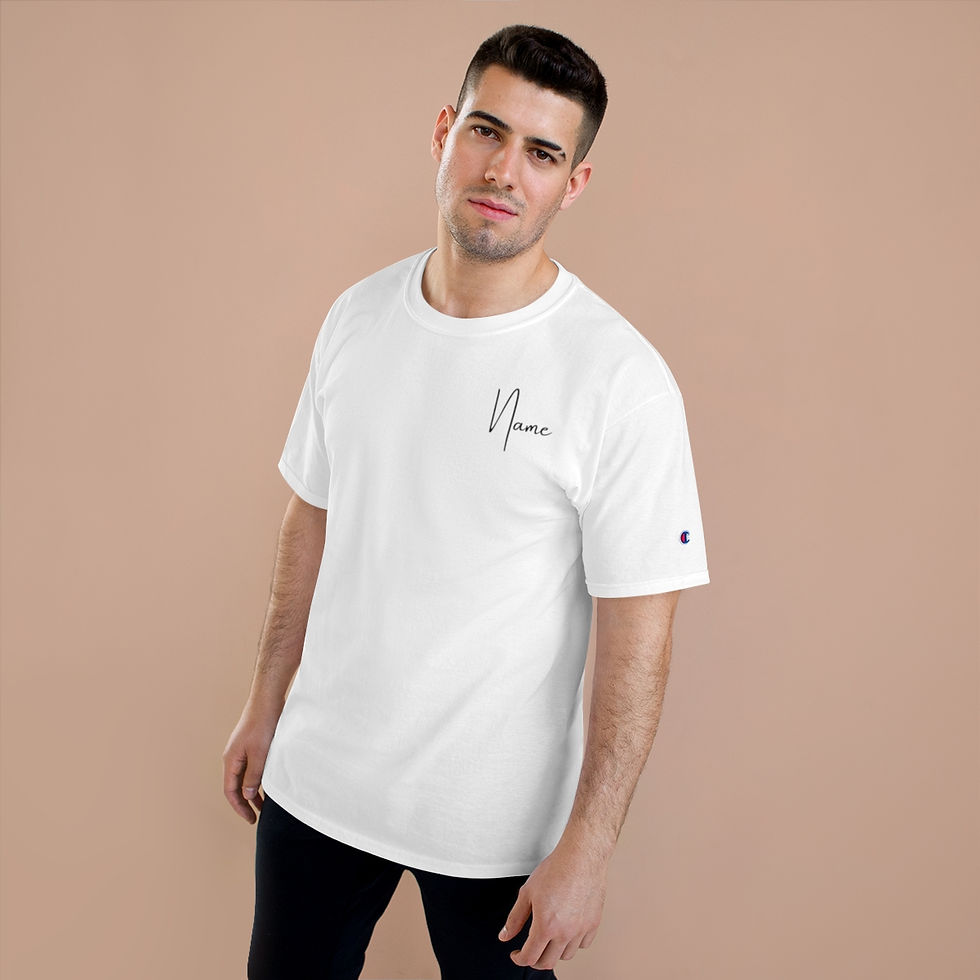 Thumbnail: Tailored Comfort: Personalized Unisex Champion Tee, Unleash Your Identity