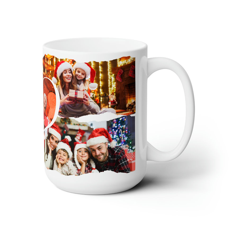 Thumbnail: Customized Sips of Joy - Family Ceramic Mug with Photo Picture, Your Family Portrait