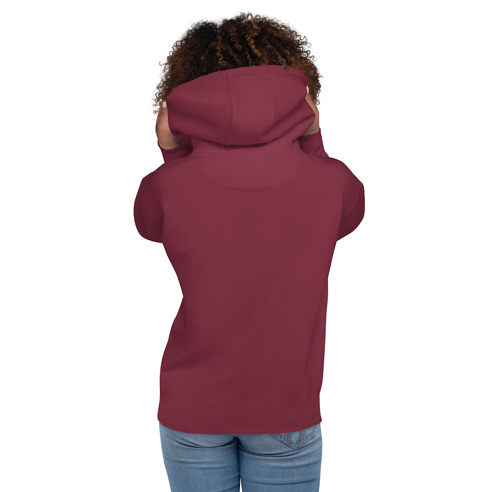 Thumbnail: Trendy unisex maroon sweatsuit showcasing a subtle maple leaf detail.