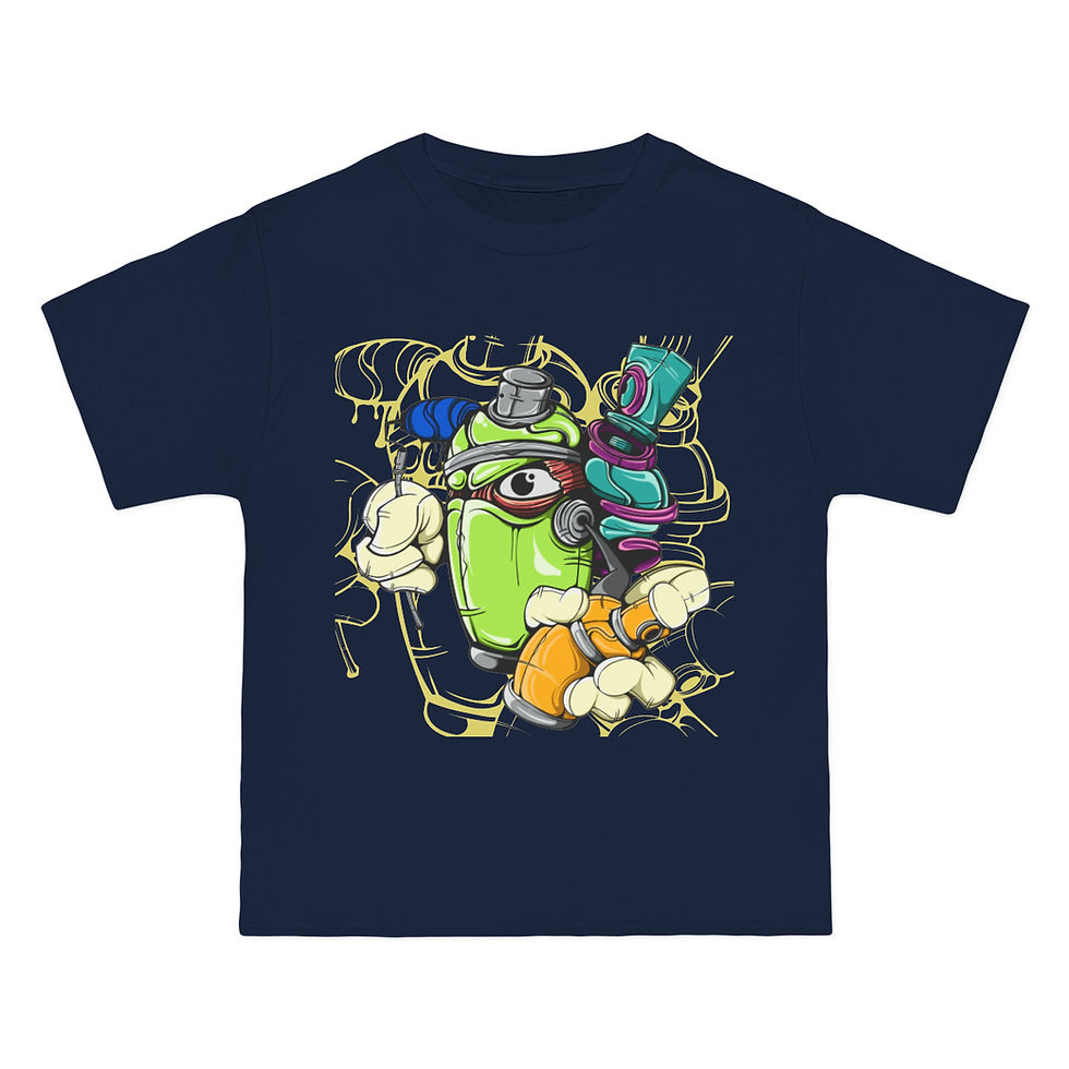 Thumbnail: Color Burst Elegance - Artistic Spray Tee, a Unique Spray Design on a Vibrant Short Sleeve Shirt.