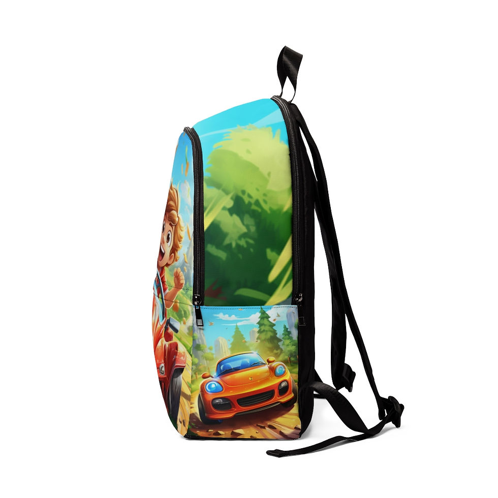 Thumbnail: Exploration Companion: Adventure Kids Backpack – Car-themed Joy Unleashed