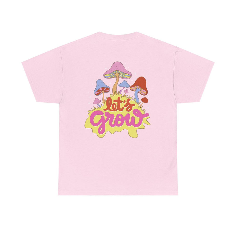 Thumbnail: Ethically produced heavy cotton tee with mushroom design
