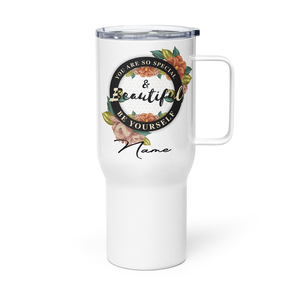 Thumbnail: Ergonomic handle ensures comfortable carrying, enhancing the functionality of this premium travel mug.