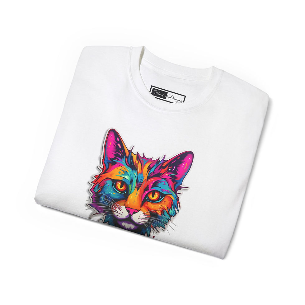 Thumbnail: Cat-Inspired Joy: Colorfully Shirt – Unique Design for Little Explorers.
