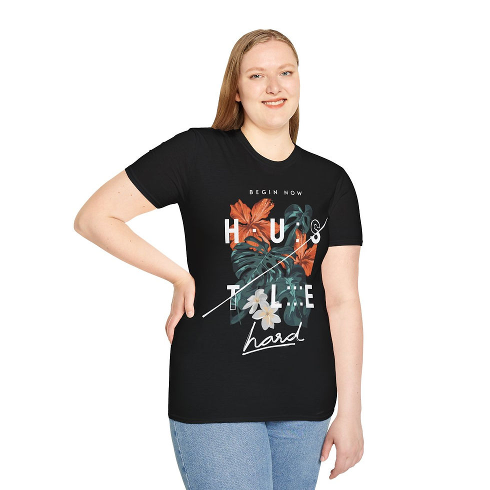 Thumbnail: Premium Hustle Cotton Tee - Elevate Your Comfort Level