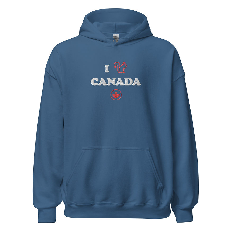Thumbnail: Oversized hoodie for unisex wear with fun I Squirrel Canada design