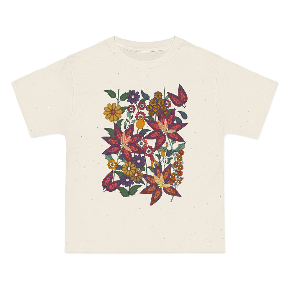 Thumbnail: Blooming Grace - Trendy Botanical Women's Fashion Showcasing the Stylish Botanical Women's T-Shirt