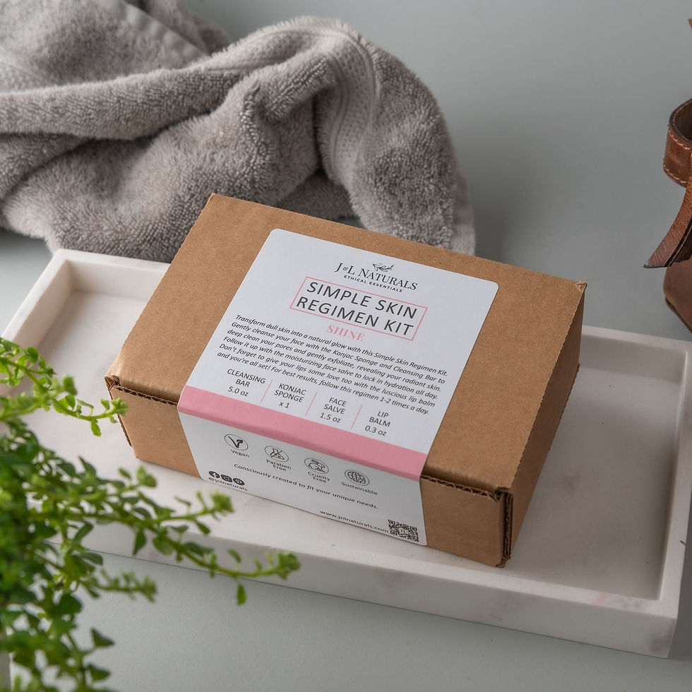 Thumbnail: Skincare kit for mature skin: konjac sponge, salve, and anti-aging cleanser