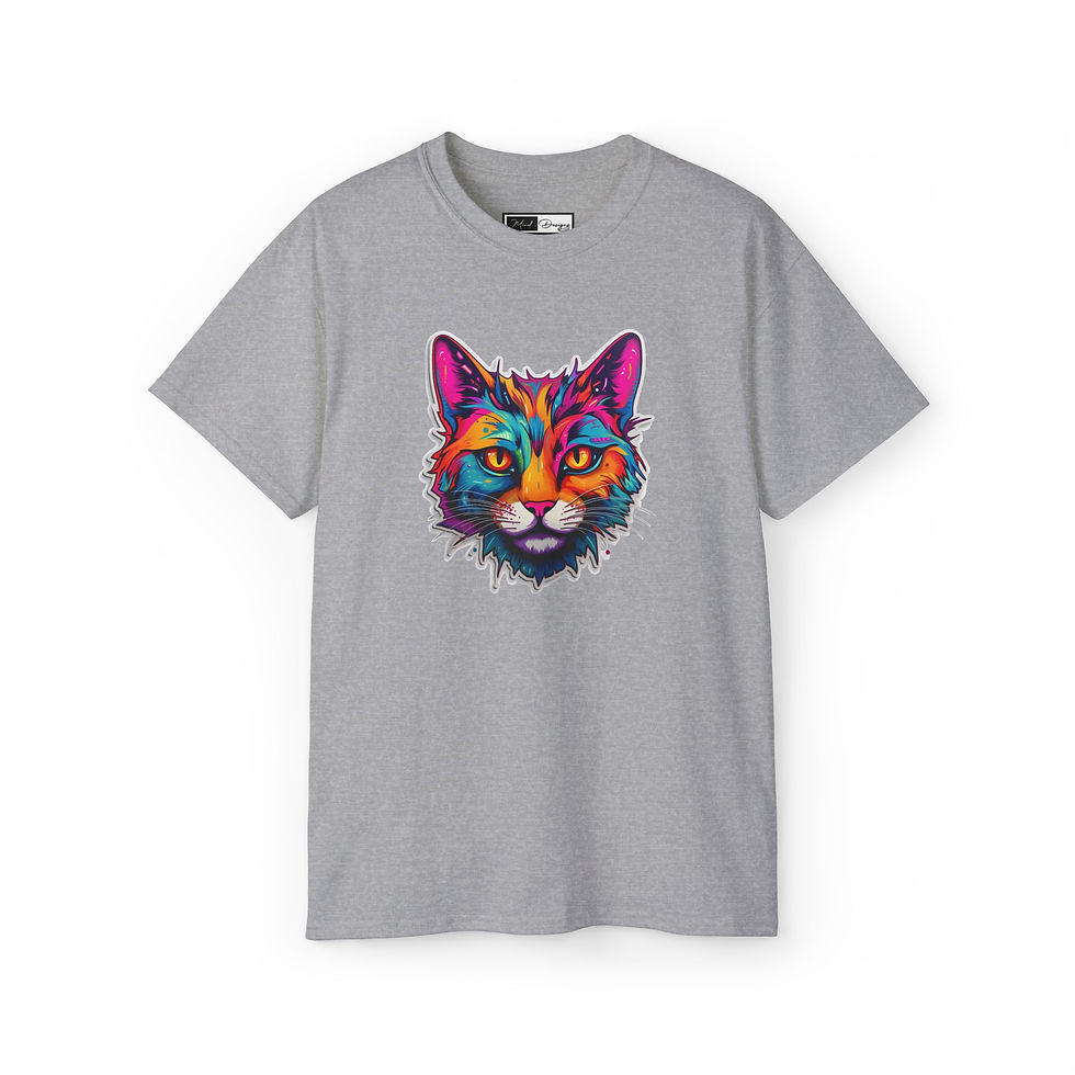 Thumbnail: Playful Kitty Chic: Unique Style Cat Shirt – Colorfully Cuteness