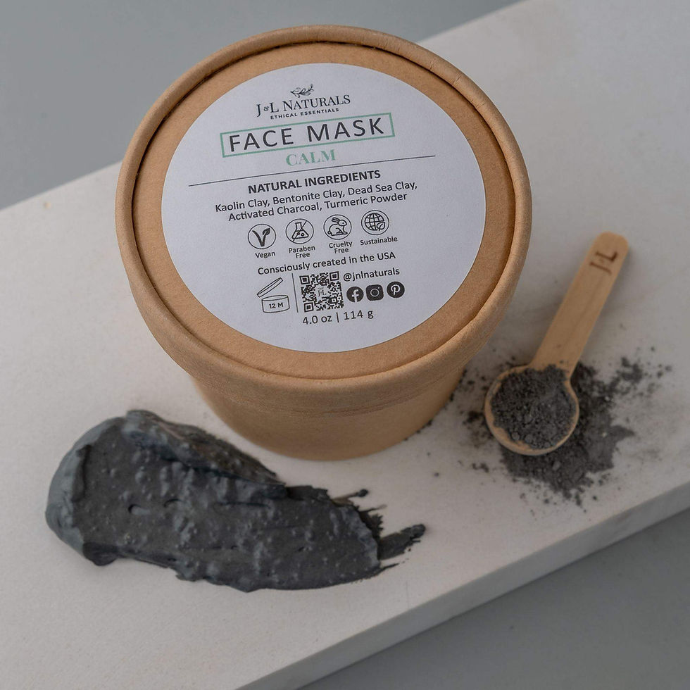 Thumbnail: Clay mask mix being scooped from 6 oz jar