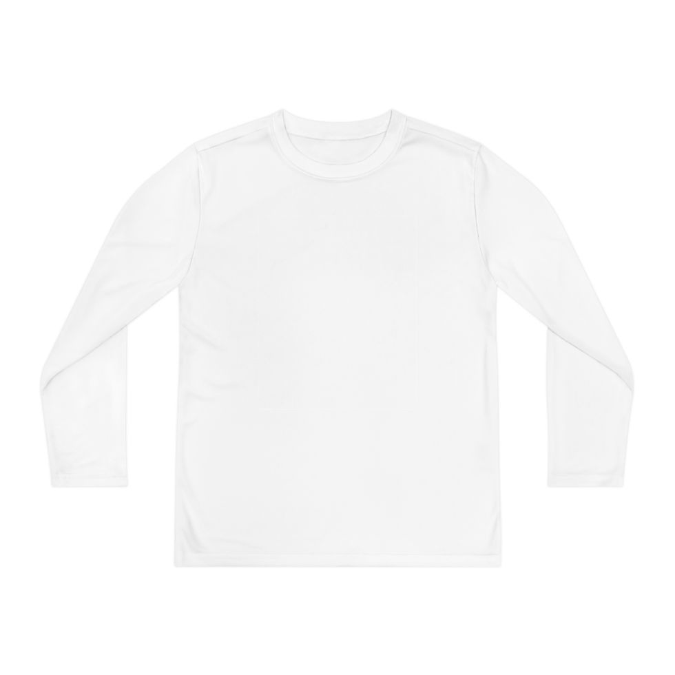Thumbnail: Best in Chill: Youth Cool Dri Long Sleeve Tee – White, Cool, and Stylish