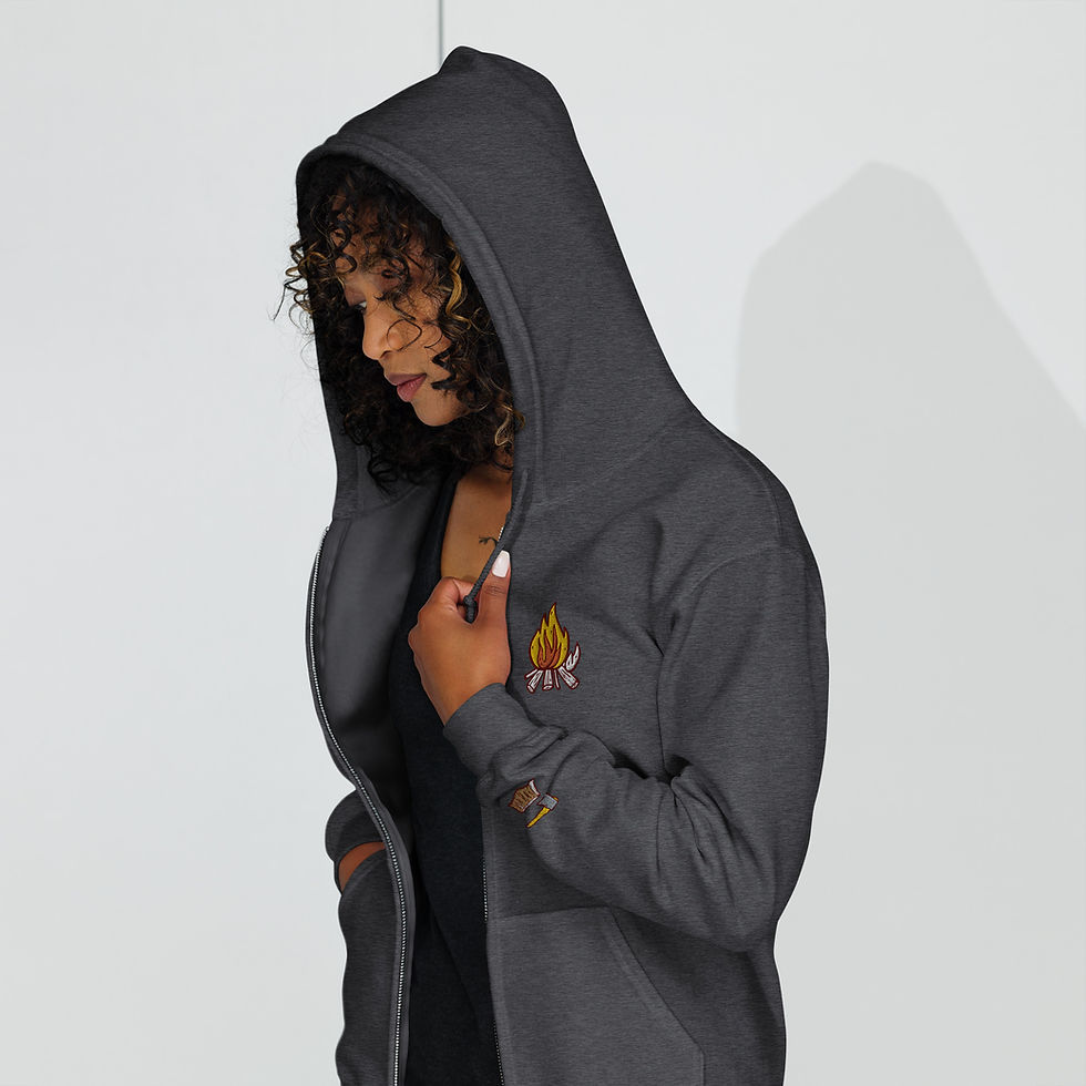 Thumbnail: Embark confidently with our Trail-Tested Campfire Hoodie, blending soft fleece, fit, and campfire vibes