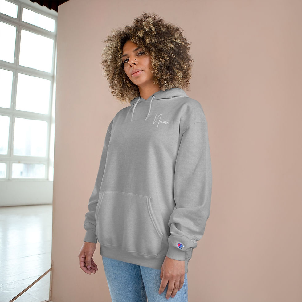 Thumbnail: Eco-Friendly Elegance: Custom Champion Hoodie, Personalized for You.