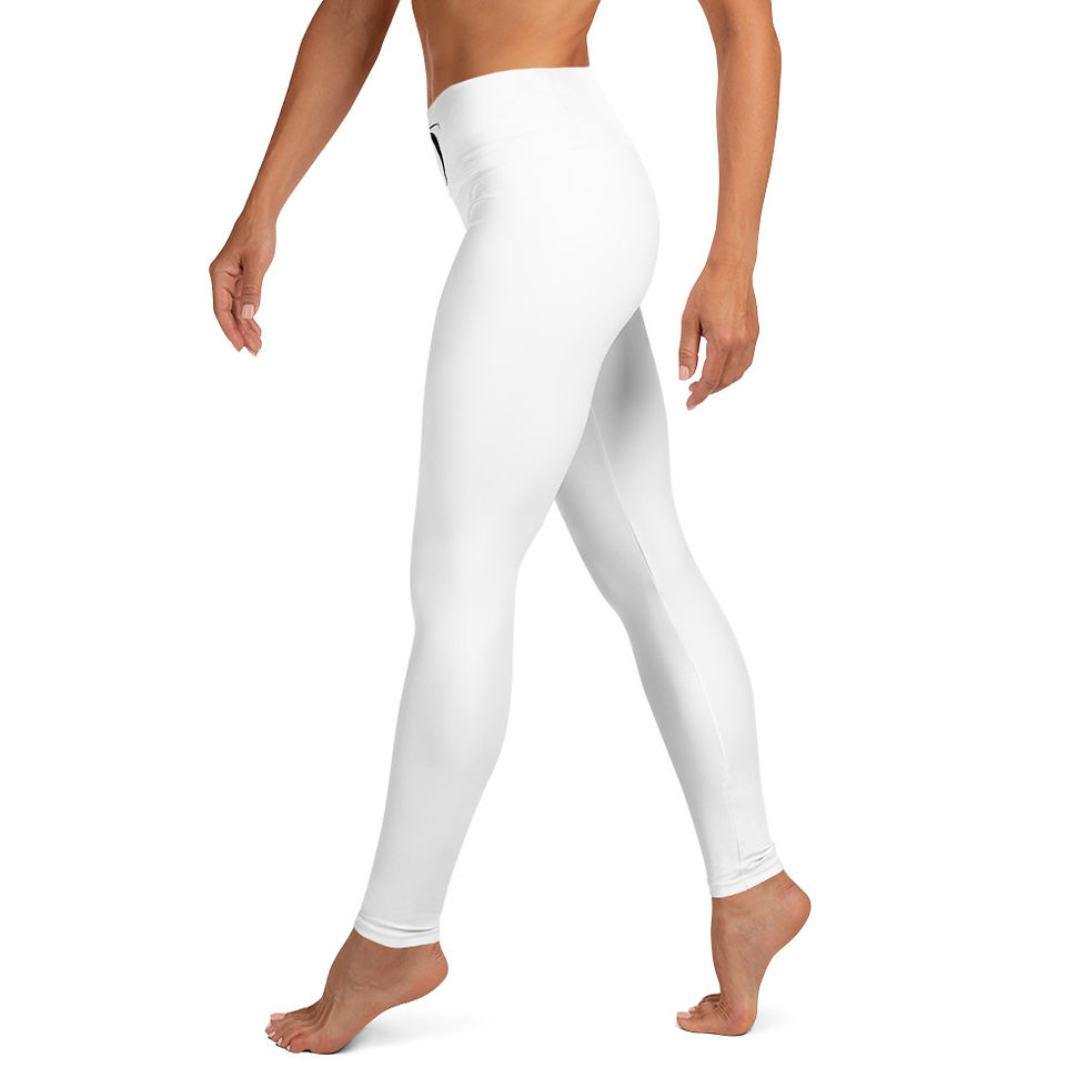 Thumbnail: Yoga Essential: Plus Size White High Waisted Leggings