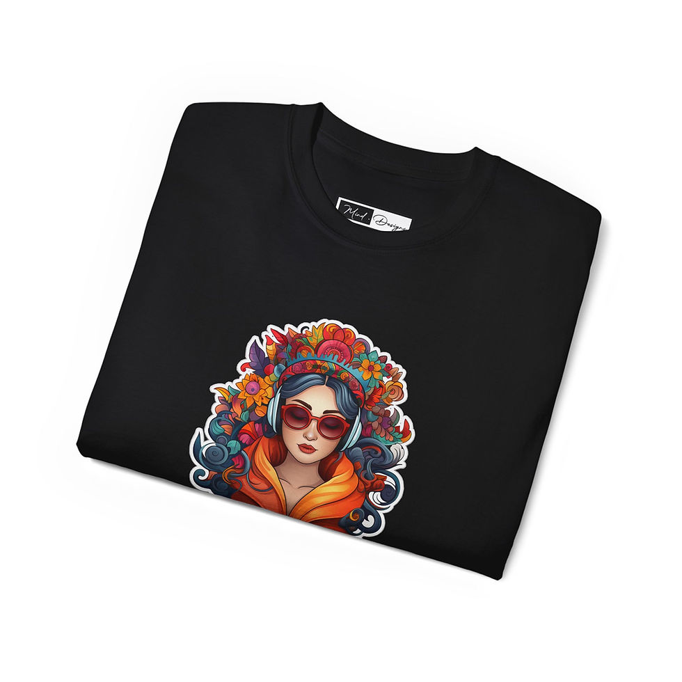 Thumbnail: Tiny Fashionista: Unisex Tee – Colorful Woman Shirt, Unique Vibes