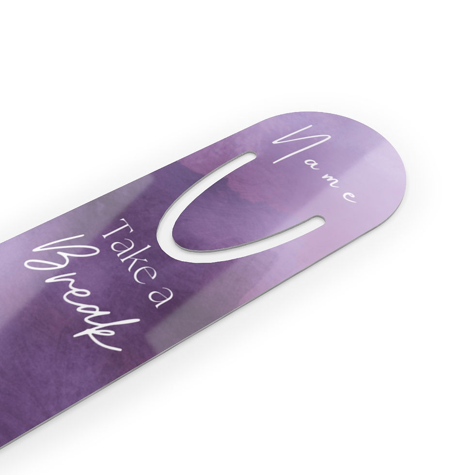 Thumbnail: Personalized Reading Break - Take a Break Custom Bookmarks, Minimalist and Unique