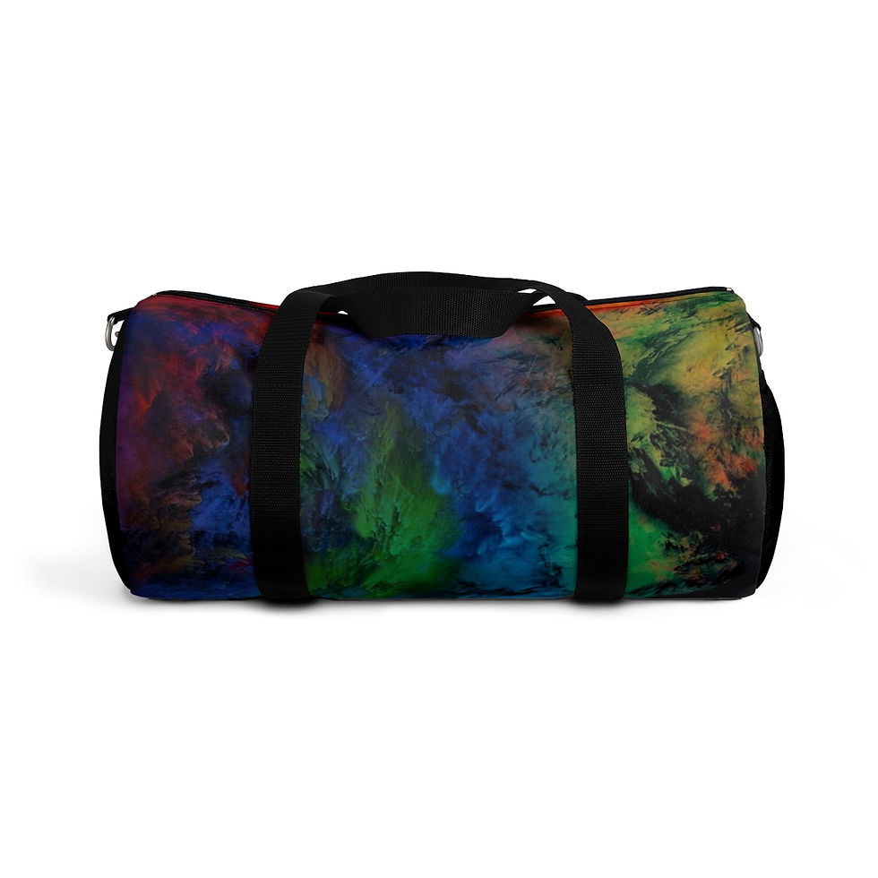 Thumbnail: Abstract Elegance: Night Theme Duffel Bag – Carry Artistic Inspiration Anywhere