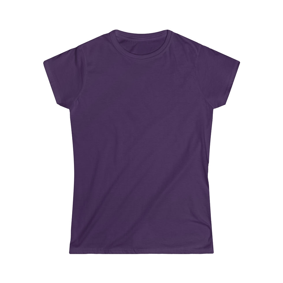 Thumbnail: Purple Essence Charm: Softstyle Women's T-Shirt – Elegant Comfort