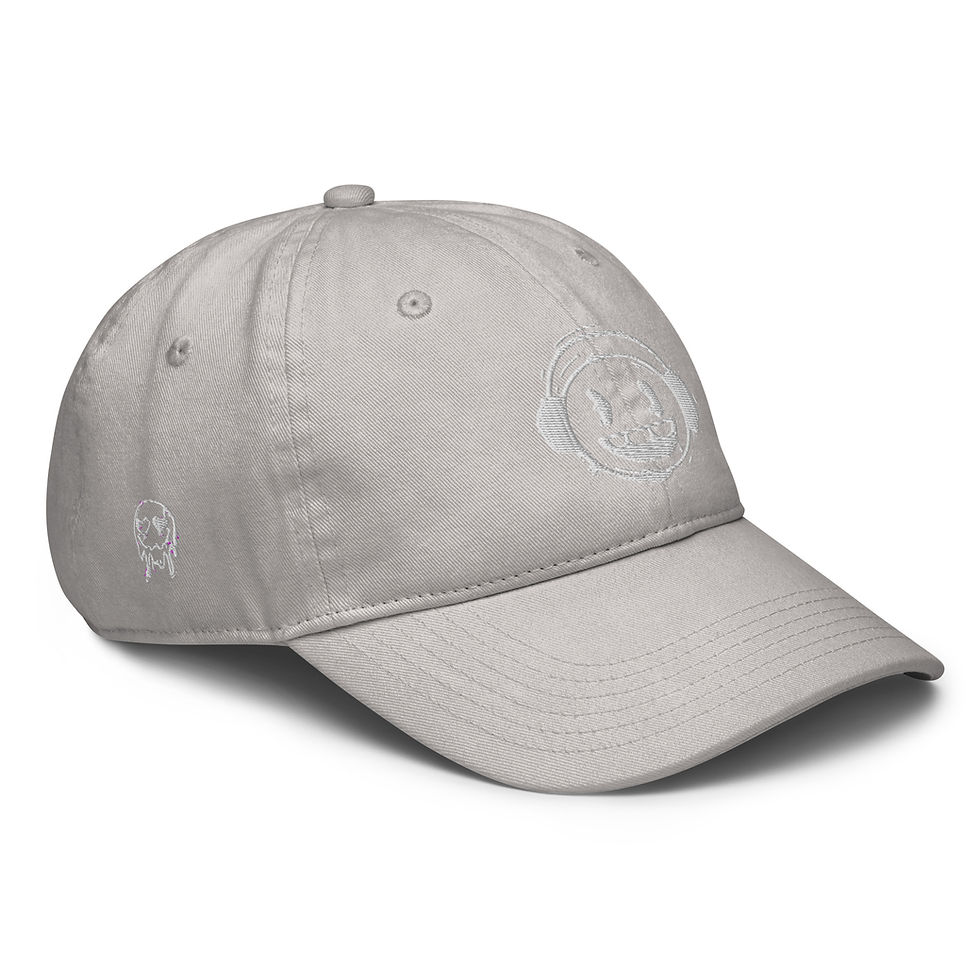 Thumbnail: Casual grey Emoji Hat with pre curved bill
