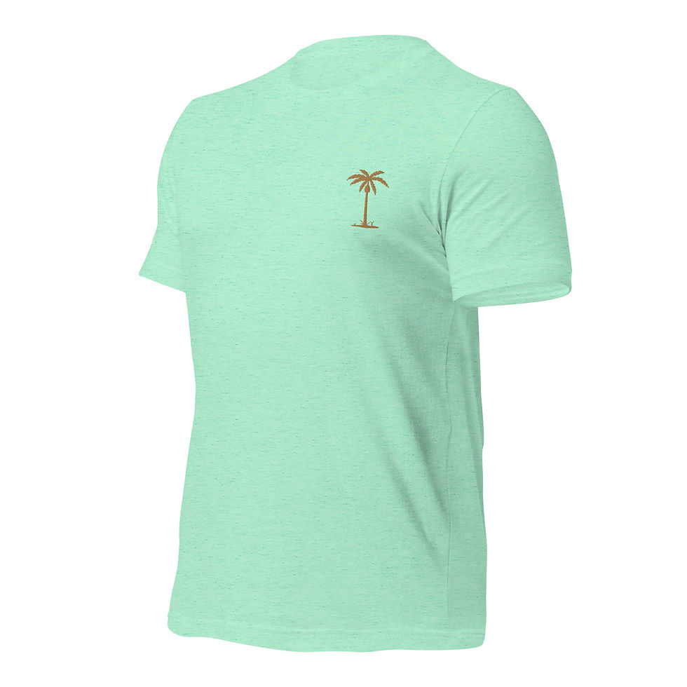 Thumbnail: Casual midweight t-shirt with palm tree embroidery for laid-back style.