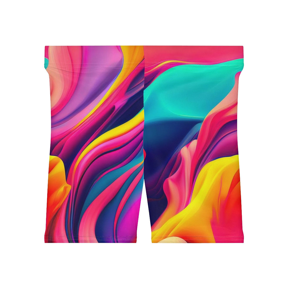 Thumbnail: bike shorts 80s, Chic and Comfortable: Trendy Women's Vibrant Biker Shorts
