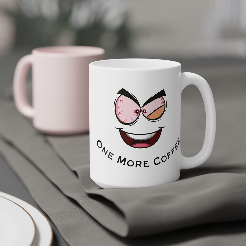 Thumbnail: Stylish cartoon coffee mug available in 11oz and 15oz sizes for every sip style