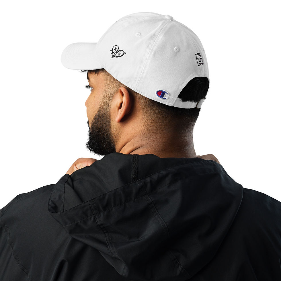 Thumbnail: Top view of Champion Hat White with smiley face detail
