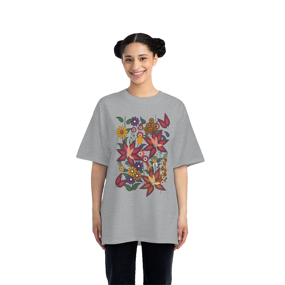 Thumbnail: Floral Fusion - Stylish Botanical Women's T-Shirt, Your Go-To Choice in Trendy Botanical Fashion