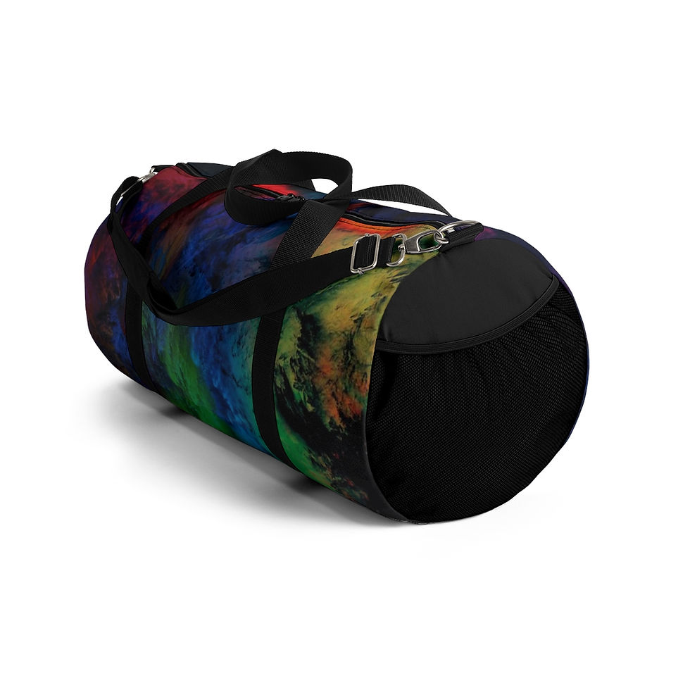 Thumbnail: Weekend Artistry: Night Theme Duffel Bag – Carry Your Abstract Imagination