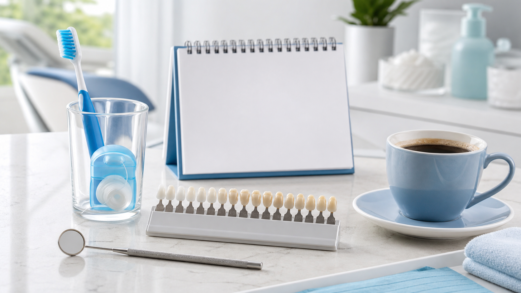 Dental consultation about whitening, sensitivity, existing dental work, and timing before a special event.
