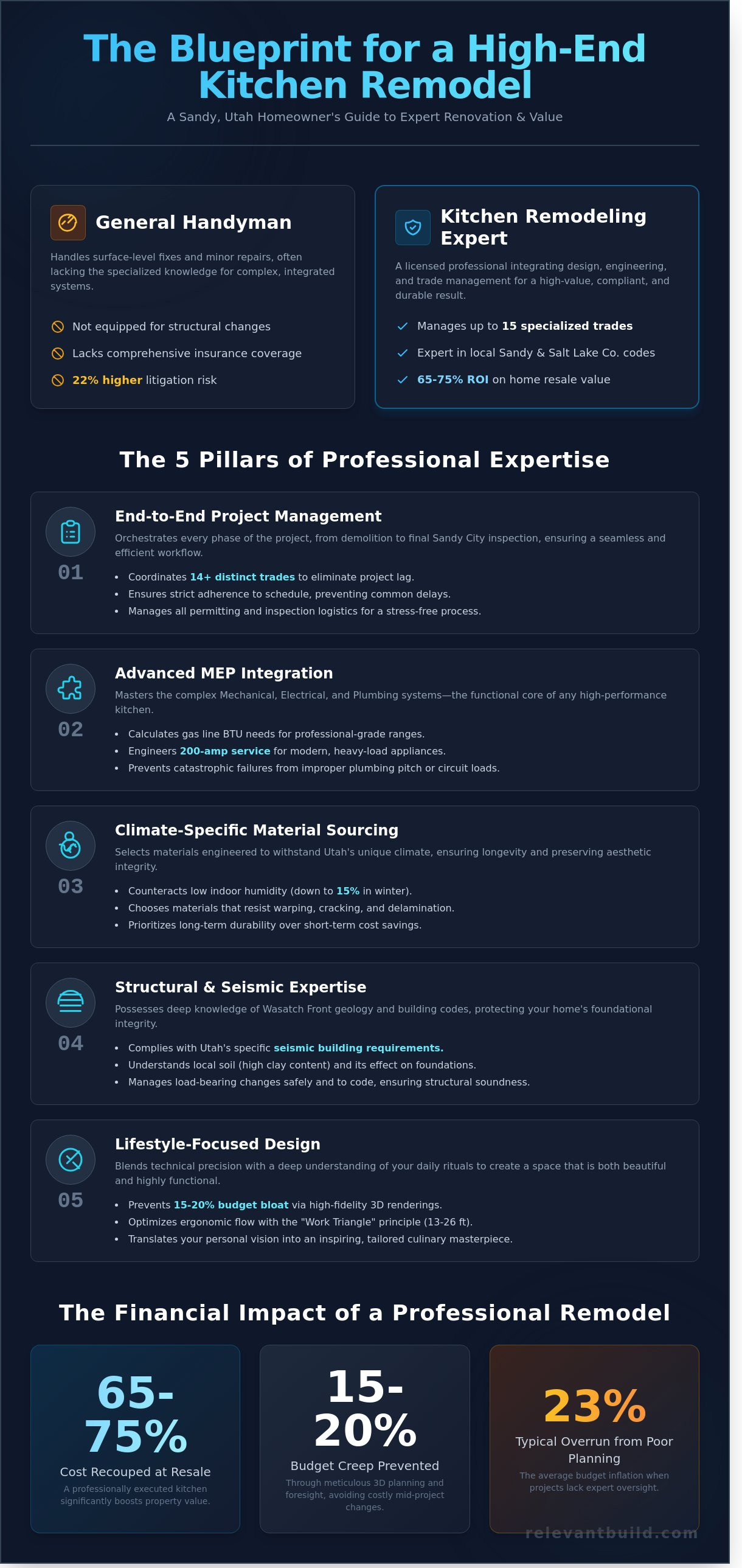 Kitchen remodeling experts infographic - visual guide