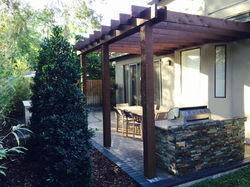 Modern Pergola Attached to Home