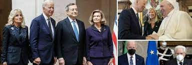 G20, Biden vede Mattarella, Draghi e Macron. Prima lungo colloquio con il Papa
