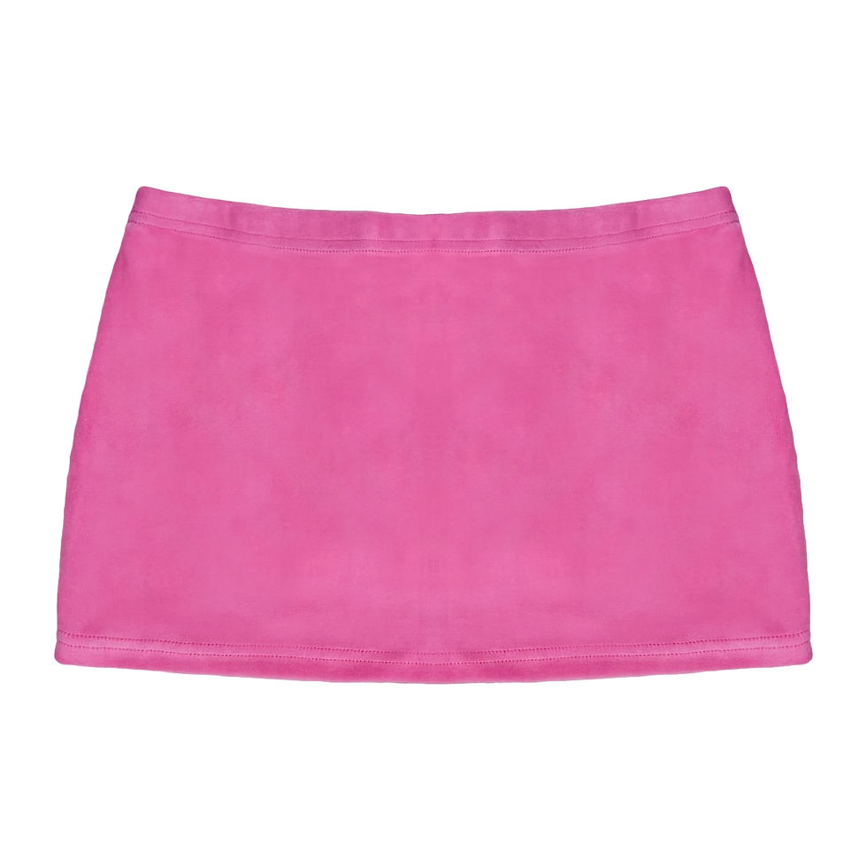 Thumbnail: Cyber angel pink velour micro skirt