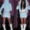 Thumbnail: Cyber Angel blue velour micro skirt