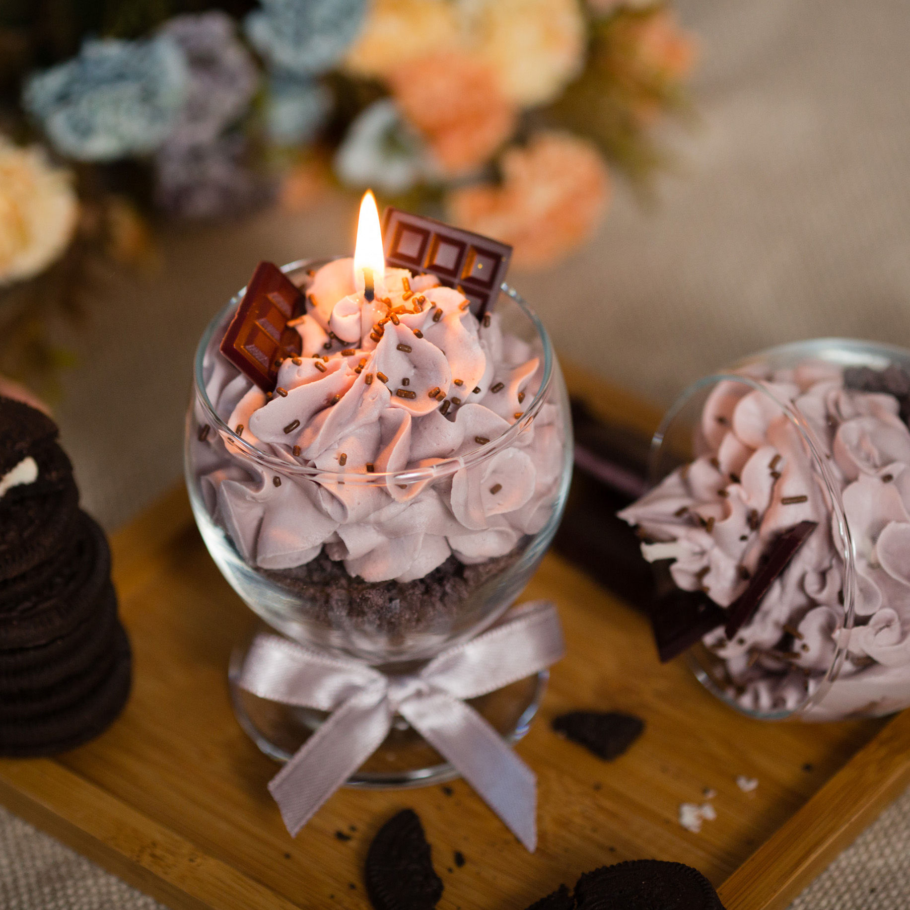 ръчно изработена ароматна свещ подарък коледа рожден ден 8 март имен ден