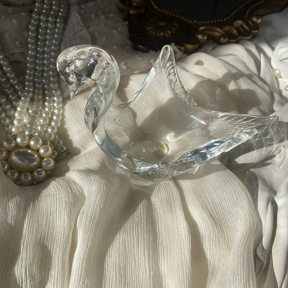 Thumbnail: Crystal Swan Jewelry Dish