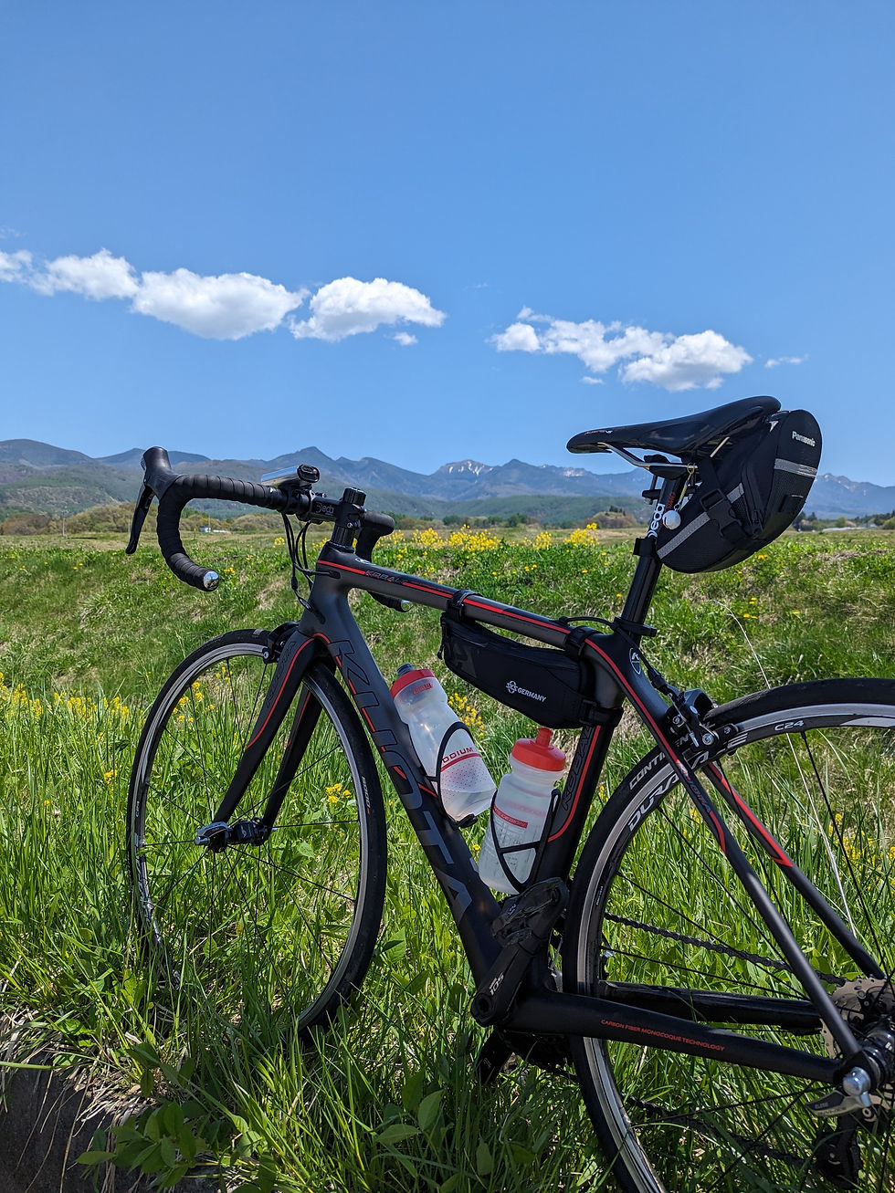 自転車と八ヶ岳